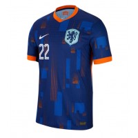 Camisa de time de futebol Holanda Denzel Dumfries #22 Replicas 2º Equipamento Europeu 2024 Manga Curta